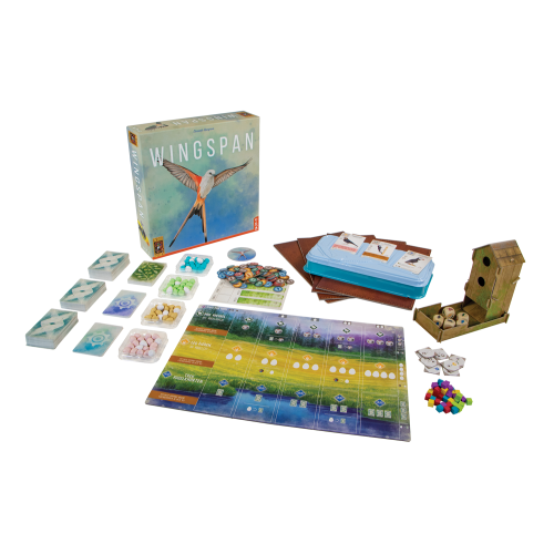 Wingspan bordspel van 999 Games doos en inhoud